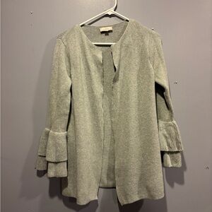 LOFT Heather Gray Knit Cardigan